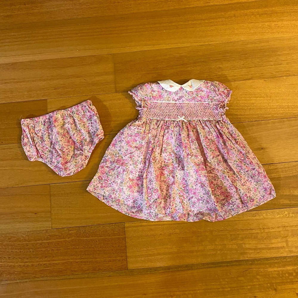 Pink floral dress